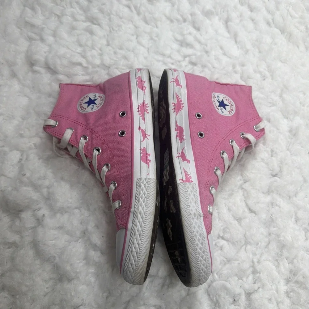 Converse DINOVERSE Chuck Taylor All Star Hi Tops•Junior Size 5.5 Dino Pink Rare!
